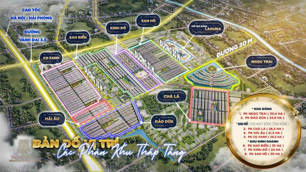 Vinhomes Ocean Park 2 - The Empire - Mặt bằng tổng thể dự án